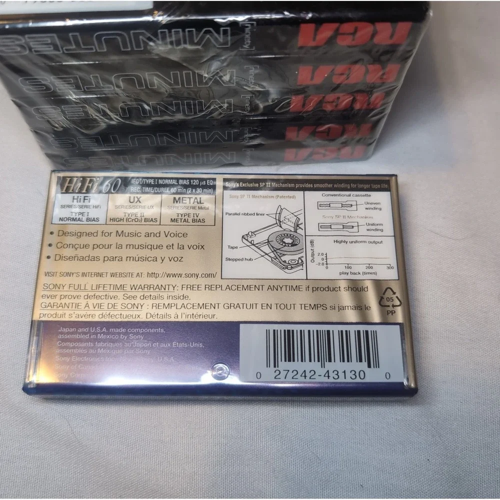 14x Sony HiFi 60 Cassette Tape 5x RCA 90 Normal Bias HiFi Blank Media(21 Total)